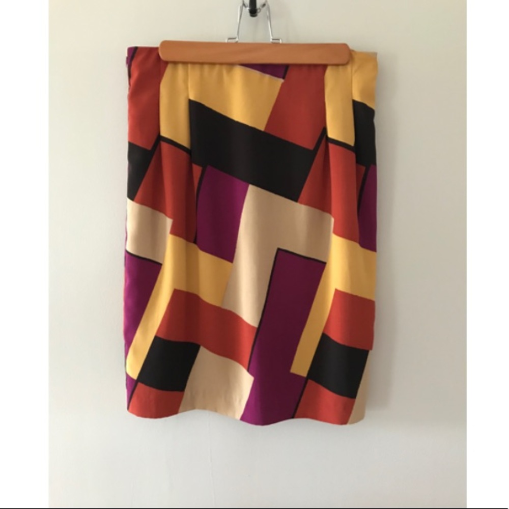 Apostrophe color block skirt